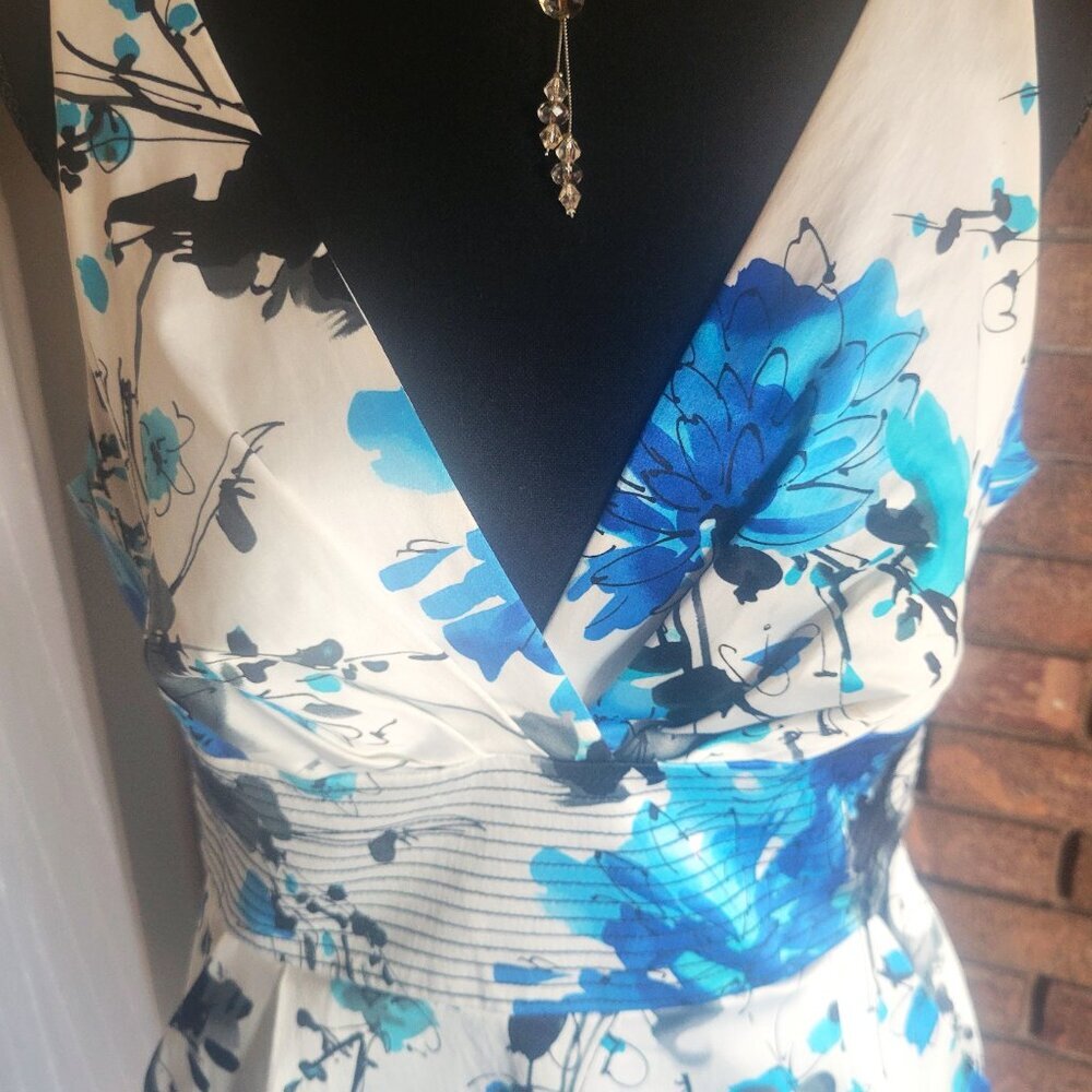 Bisou Bisou Sleeveless Floral Dress - Size 10 - Picture 7 of 8